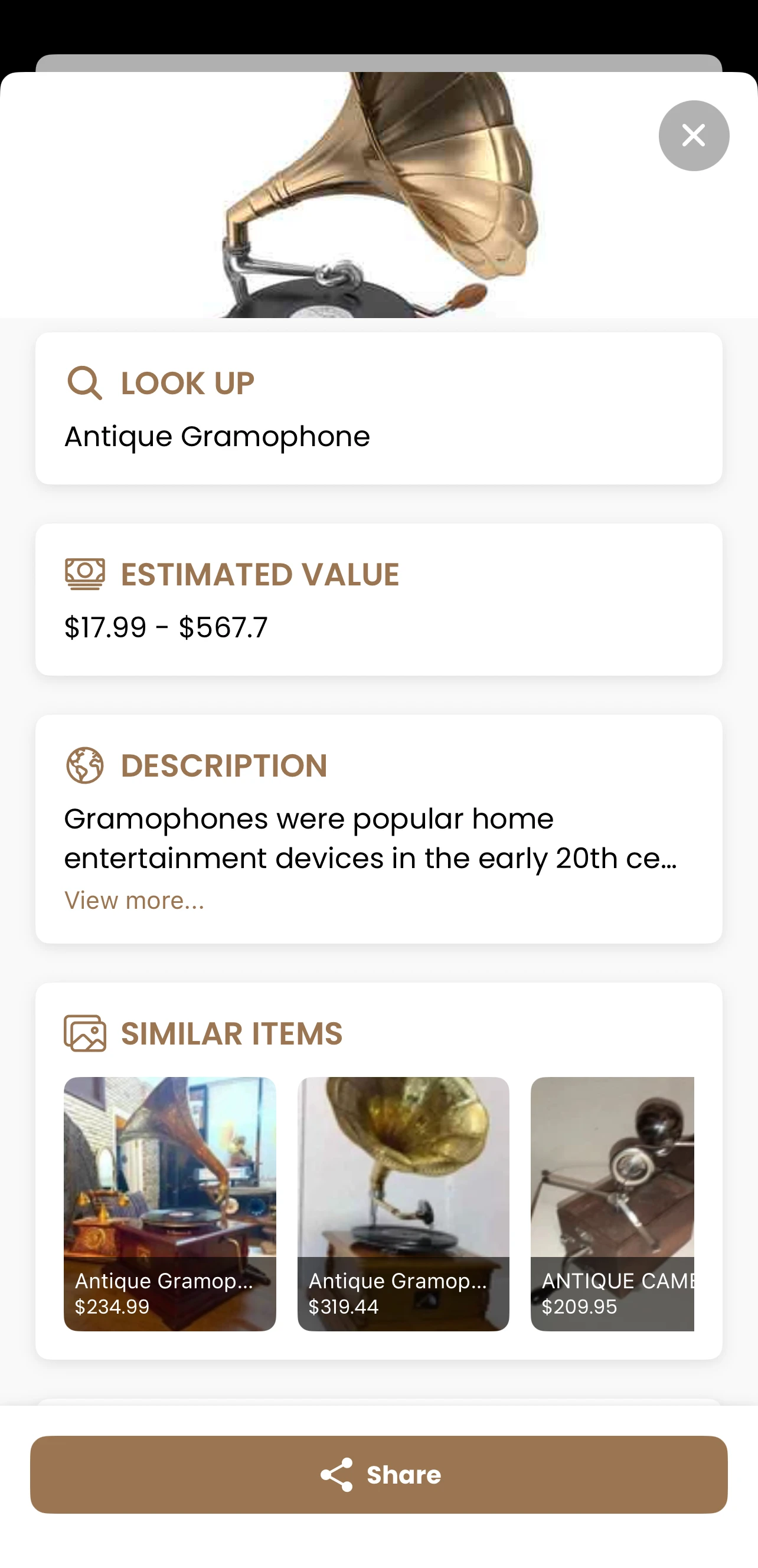After: Detailed analysis with value and history